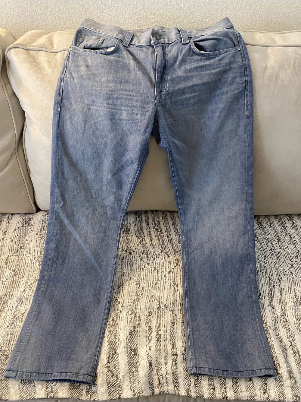 New Men’s Fidelity Slim Straight Jeans Voodoo Ghost 34 x 32